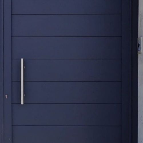 puerta de entrada de aluminio lama media horizontal